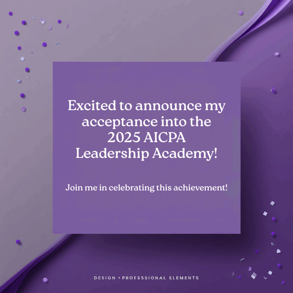 Joe Hamilton accepted into the 2025 AICPA Leadership Academy, FirmKey Solutions announcement image